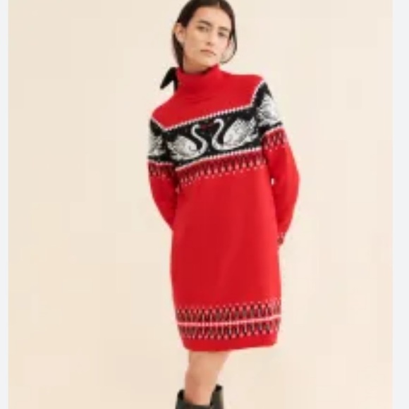 Rachel Antonoff Dresses & Skirts - Rachel Antonoff Nina sweater dress swans 🦢 size medium